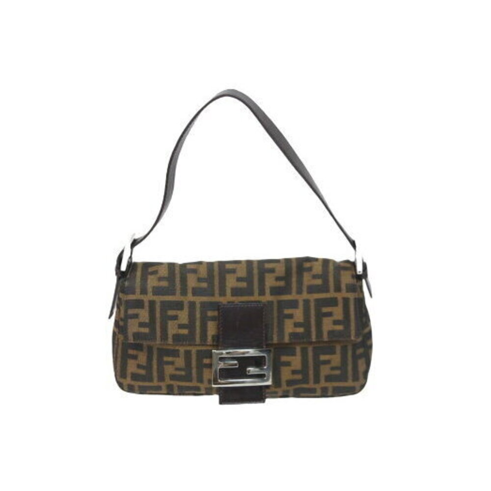 FENDI Mamma Bucket Shoulder Bag Zucca Brown Black